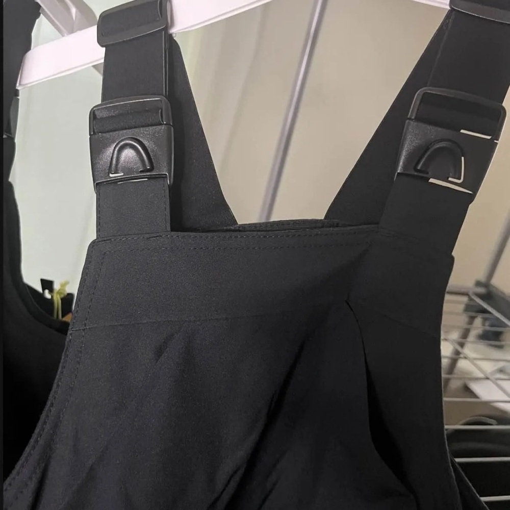 Black snowsuit bottoms with Adjustable Straps